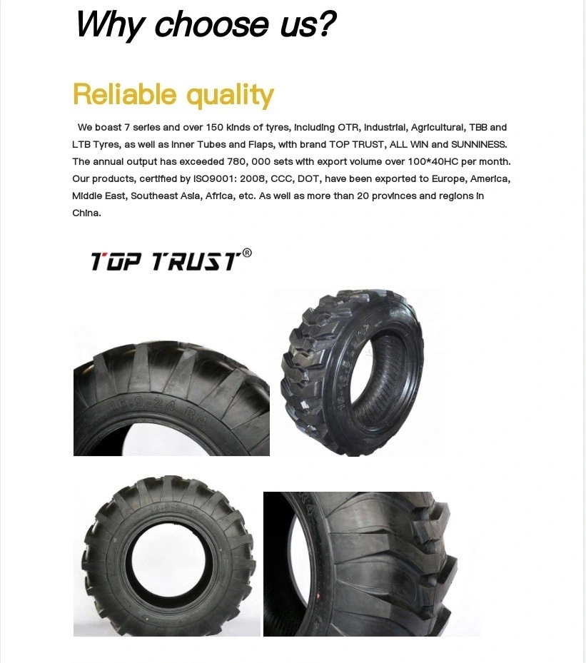 Top Trust Brand Three Wheeler Tricycle Tyre, Wheel Barrow Tyre 4.00-8