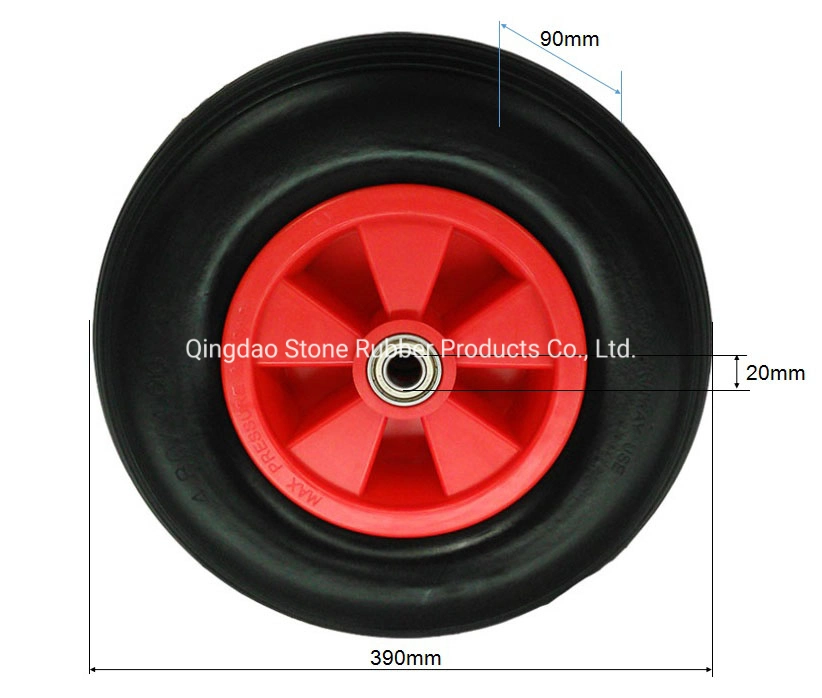 400mm Wheelbarrow Wheel PU Foam Not for Highway Use for Europe Market