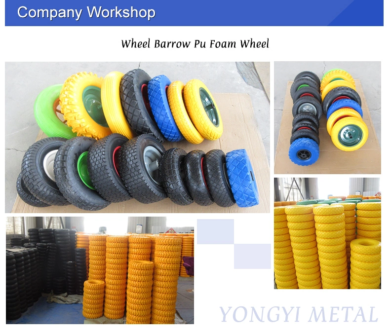 Heavy Duty Solid Rubber Polyurathane Flat Free PU Foam Trolley Wheelbarrow Wheel Hand Truck Wheel 250-4