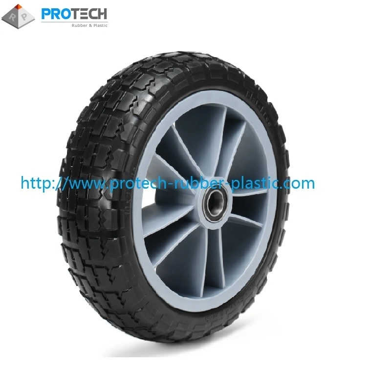 Customized Solid Polyurathane Flat Free /PU Foam Wheel Rubber Wheel