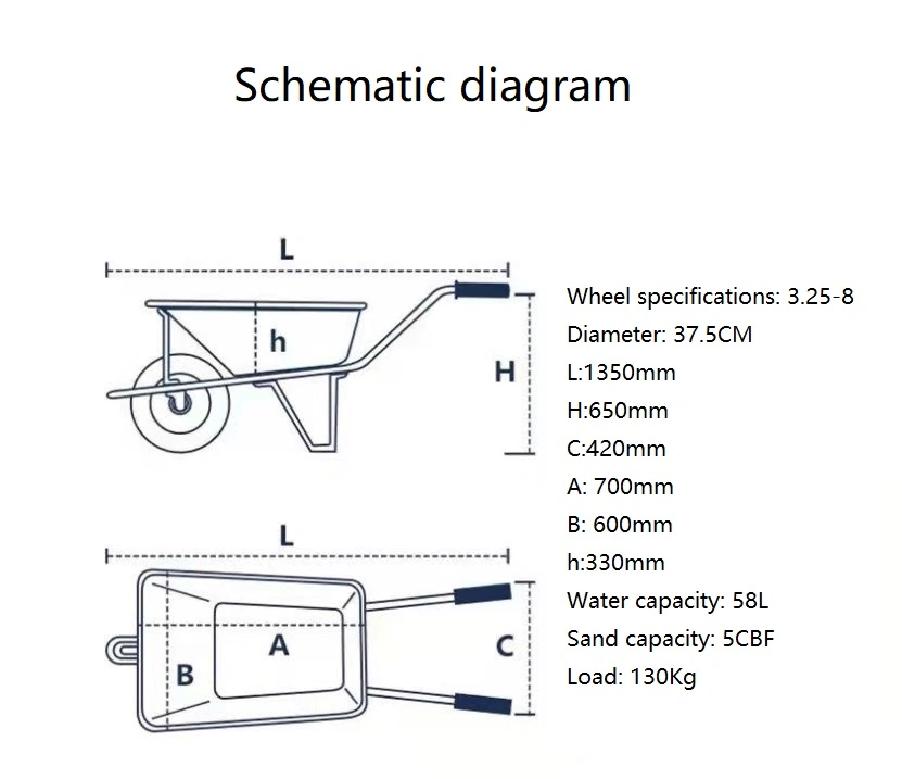 Popular Sell Warehouse Air Wheel Wheelbarrow