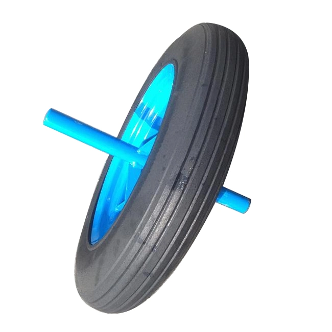 14 Inch 14X4 Inch Flat Free Small Puncture Proof Solid Rubber Caster Tire Wheel for Stroller Wheel Lawn Mover Wheel Cart