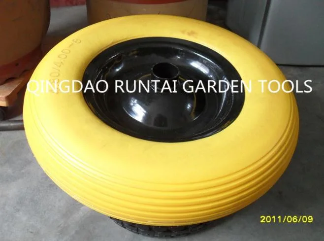 9 Inch 9&quot;X3.4&quot; Flat Free Rubber PU Foam Wheel