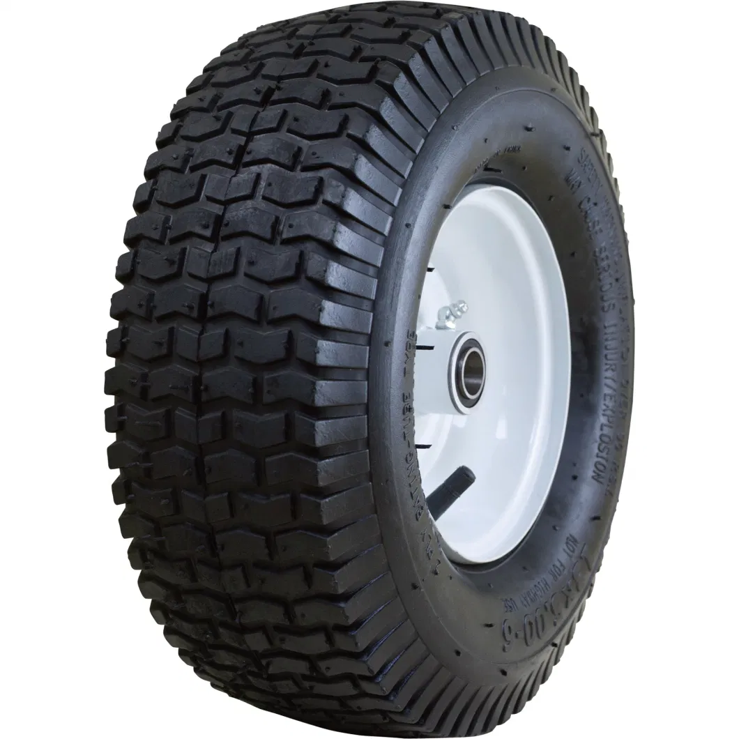 5.00-6 Rubber Wheel 13X5.00-6&quot; Pneumatic Air Filled Lawnmower Tire on Wheel