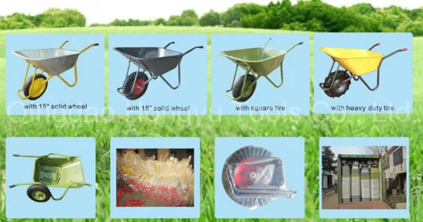 New Zinc Coated Metal Tray Wheel Barrow