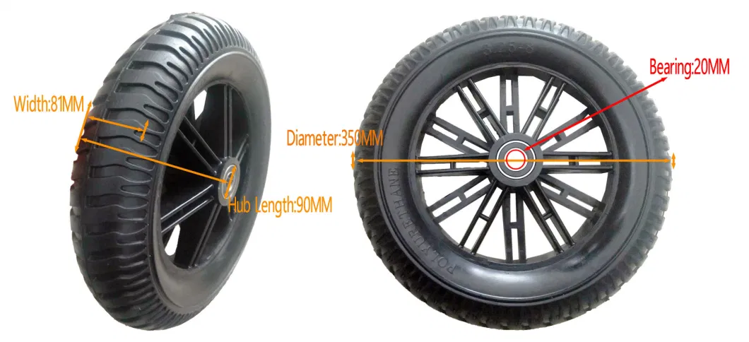 3.25/3.50-8 Hand Trolley Wheels Tires &amp; Accessories PU Foam Wheel Tyre