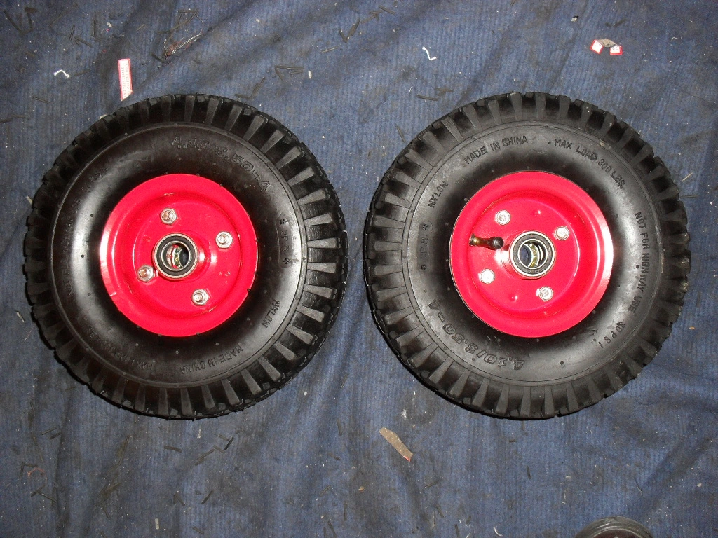 Solid Rubber Wheel Aluminum Trolley Wheels Heavy Duty 10 Inch 3.50-4 Pneumatic Tire Caster and Wheel