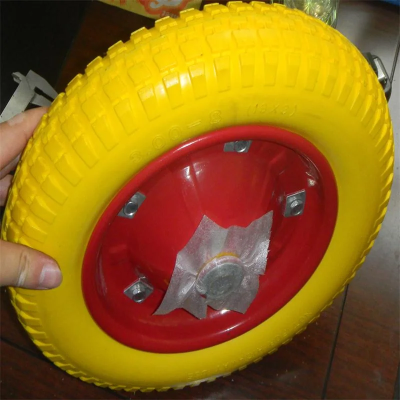 Wheelbarrow PU Foam Wheel with Metal and Plastic Rim