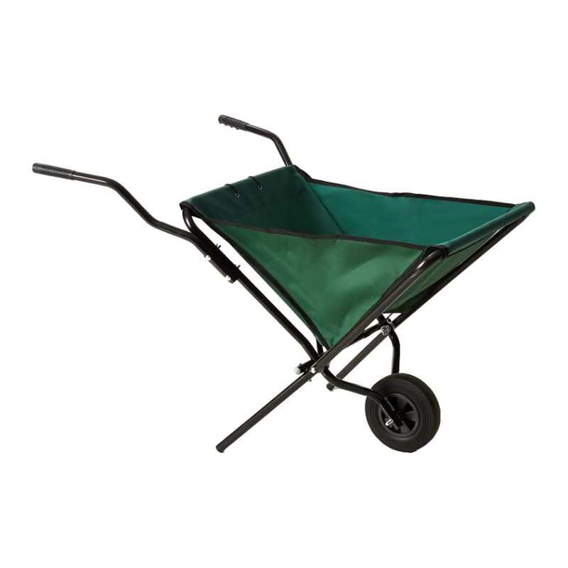 Folding Garden Wheelbarrow with Fabric Tray