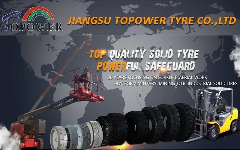 Chinese High Quality Solid Tyre 4.00-8 4.00 8 400 8 for Pneumatic Forklift Sweeper Trailer