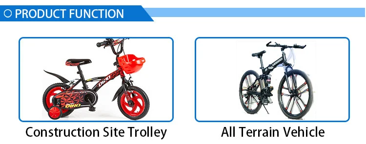 12 Inch Elastic Large Loading Capacity Bicycle Wheels Pneumatic Rubber Wheel