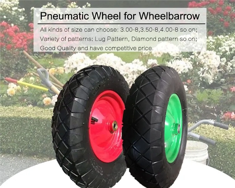 Wholesale 8 Inch 16 Inch Pneumatic Inflatable Rubber Tire Wheel 4.80/4.00-8 for Steel Garden Utility Wagon Trailer Trolley Cart