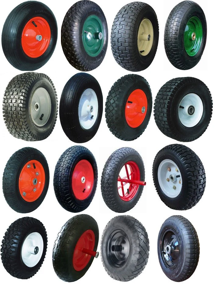 Tire 350-8/400-8 Rubber/Penumatic Wheel for Trolley/ Wheel Barrow