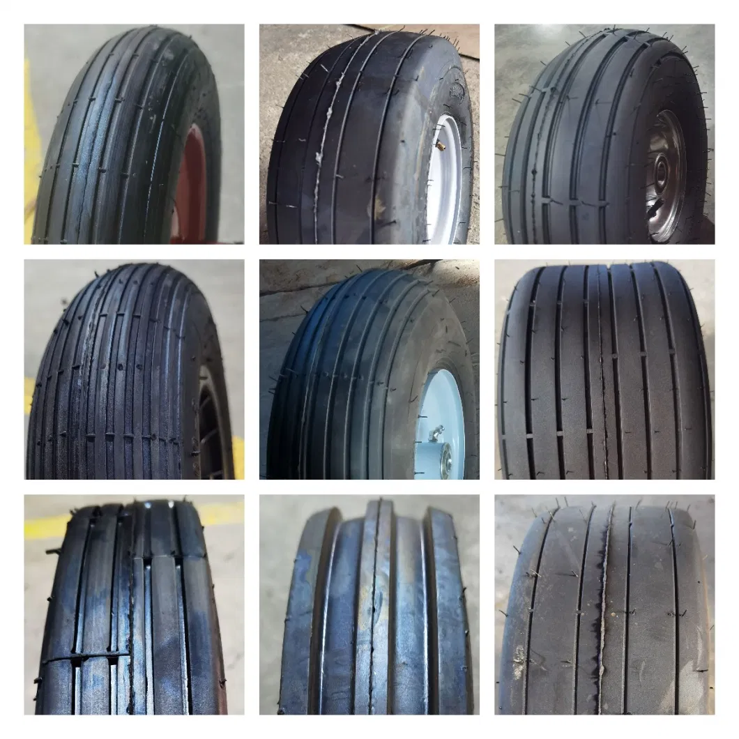 Agricultural 4.00-10 4pr Rib Tyre with Metal Wheel, Farm Front Wheel Tyre