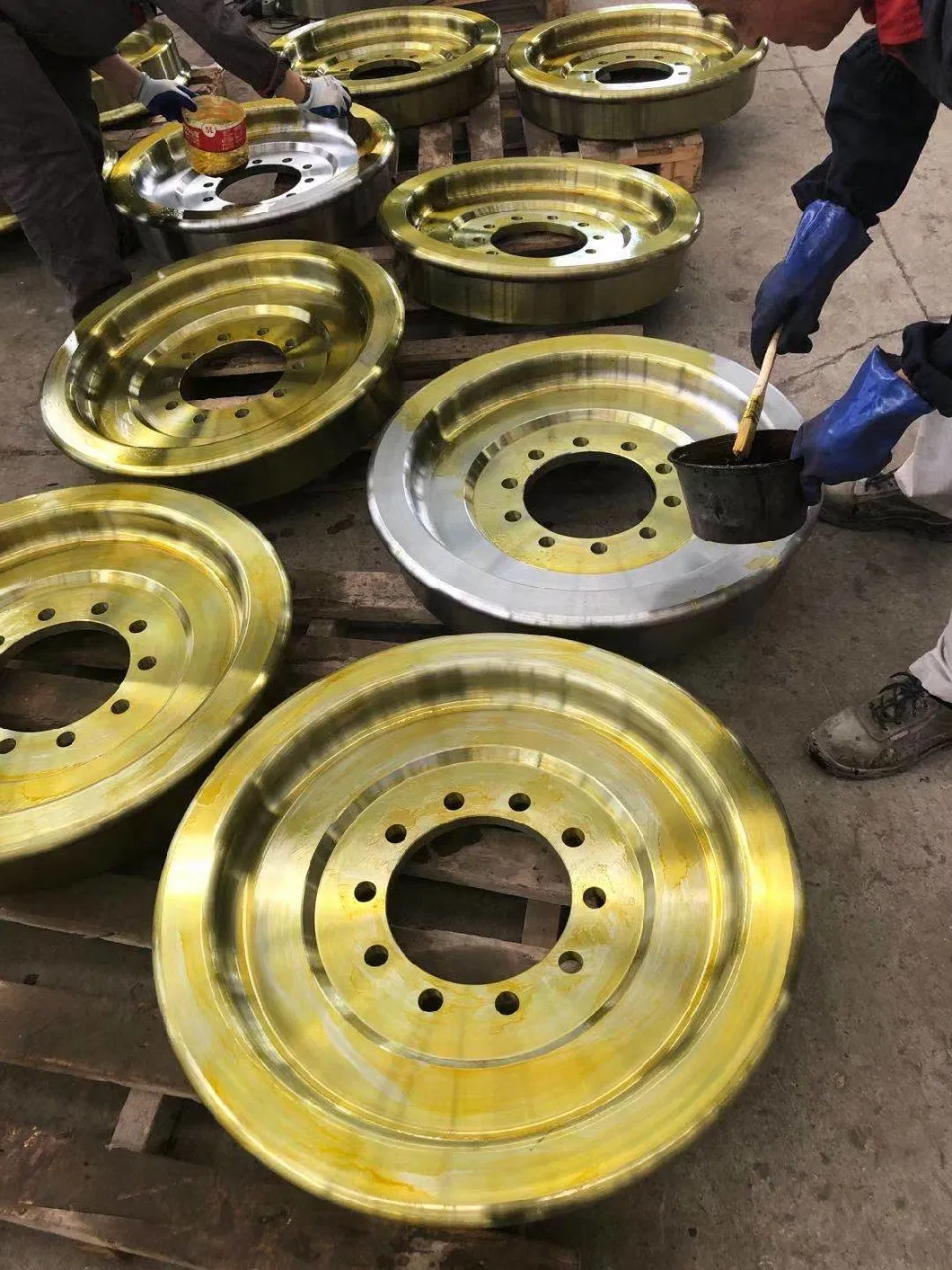 Cast Steel Sand Casting Train Wheel Railway Wheels Large Pully