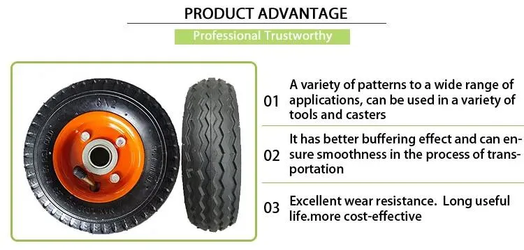 Heavy Duty Pneumatic Trolley Caster Inflatable Rubber Tire Rubber Tyre Remodeling Machine Hot Wheels Rubber Tyres