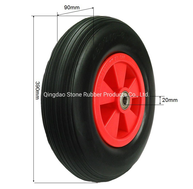 400mm Wheelbarrow Wheel PU Foam Not for Highway Use for Europe Market