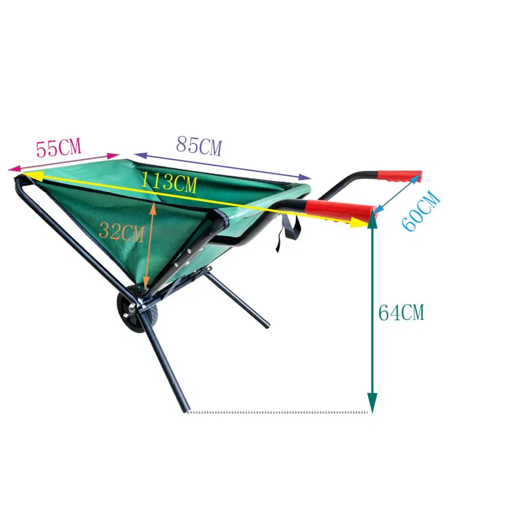 Lightweight Folding Garden Wheelbarrow Foldable Wheel Barrow