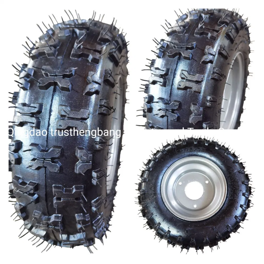 145/70-6 Tube/Tubeless Replacement Turf Tire Wheel Assembly for Garden Cart Trailer Wagon Lawn Mower Tractor