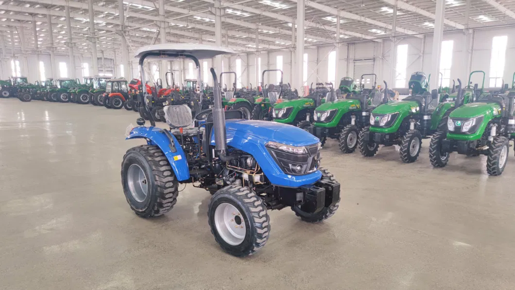 CE 254 Widened Tire Mini Farm Tractors Agriculture Tractor Like John Deere 4WD Wheel Tractor with Rotary Cultivator Agricultural Tractor for Farm