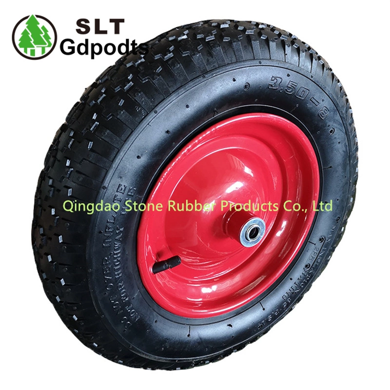 14 Inch Pneumatic Rubber Tyres for Wheelbarrow 3.50-8 Air Tire