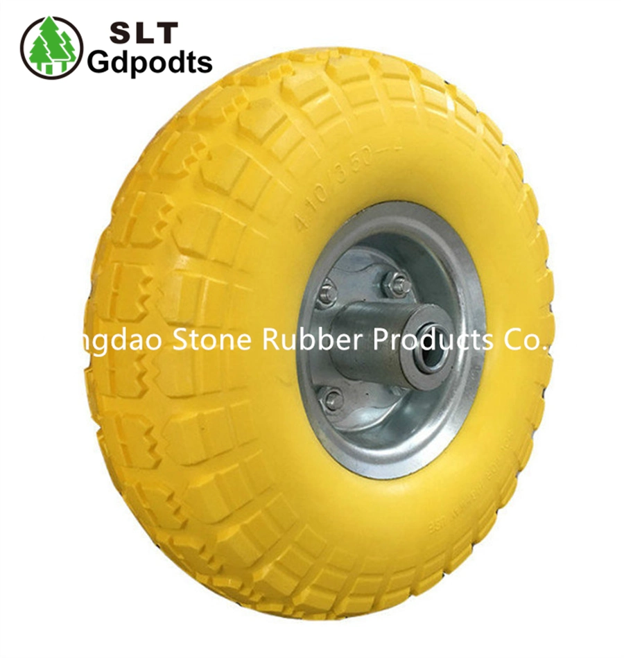 Flat Free Wheels for Wheelbarrow 3.50-4 10 Inch PU Foam Wheel