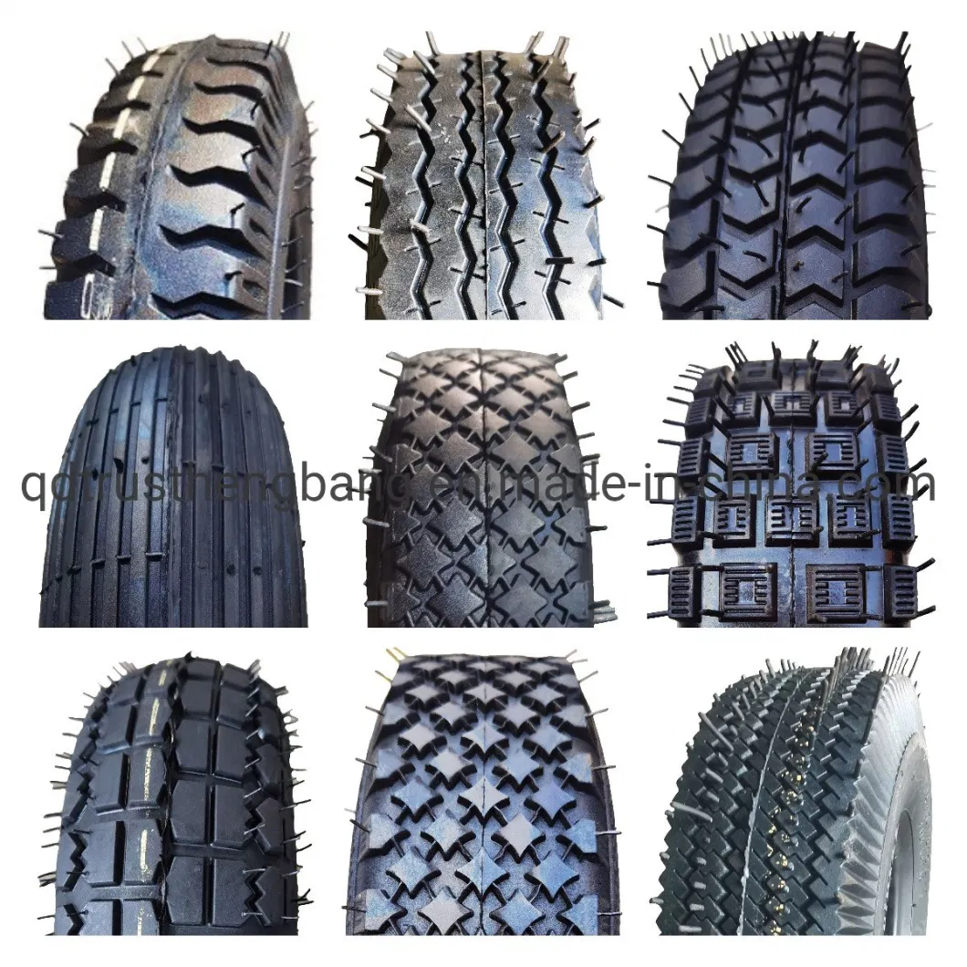 8 Inch 2.50-4 Pneumatic Inflatable Rubber Cover Tire for or Hand Truck Garden Steel Utility Wagon Trailer Trolley Cart