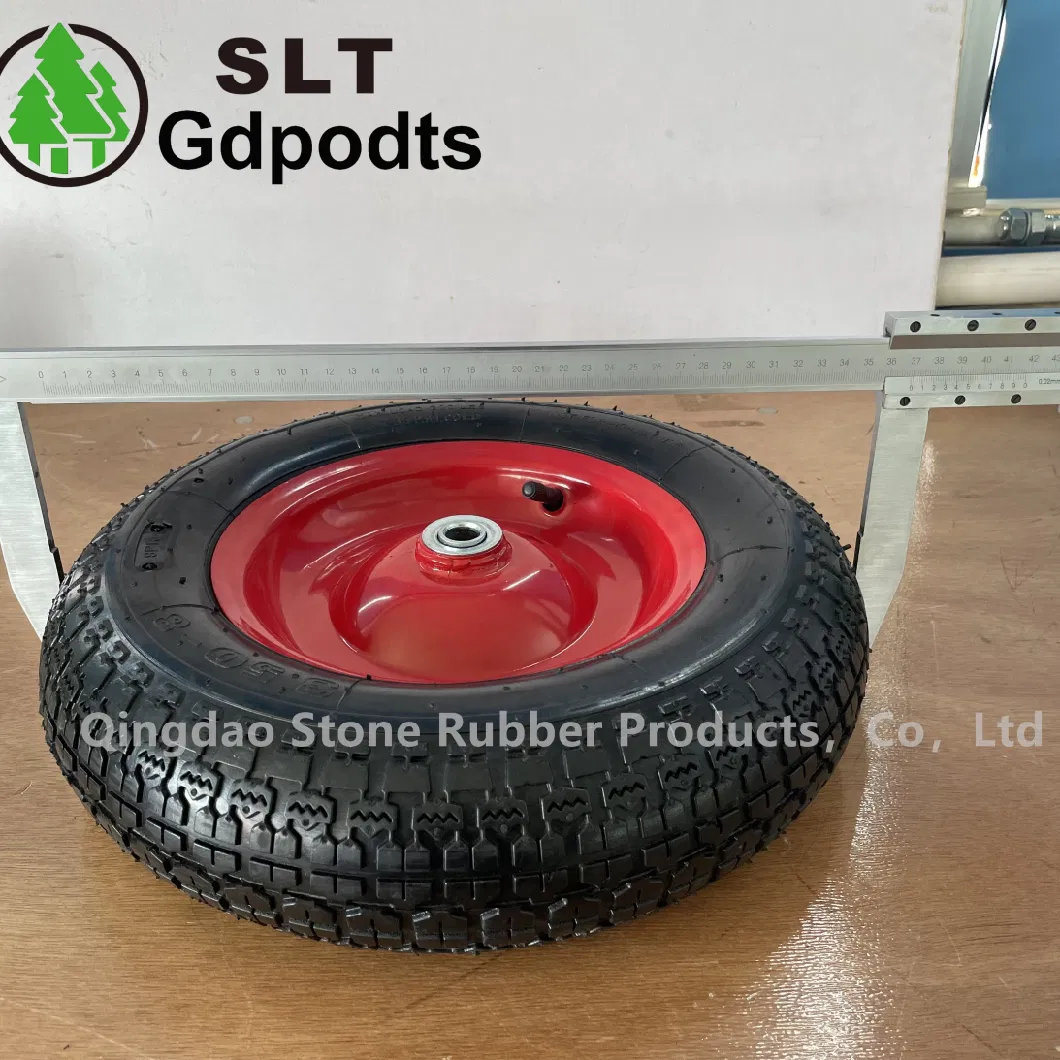 4.00-8 Rubber Pneumatic Wheel with Spoke Color Rim