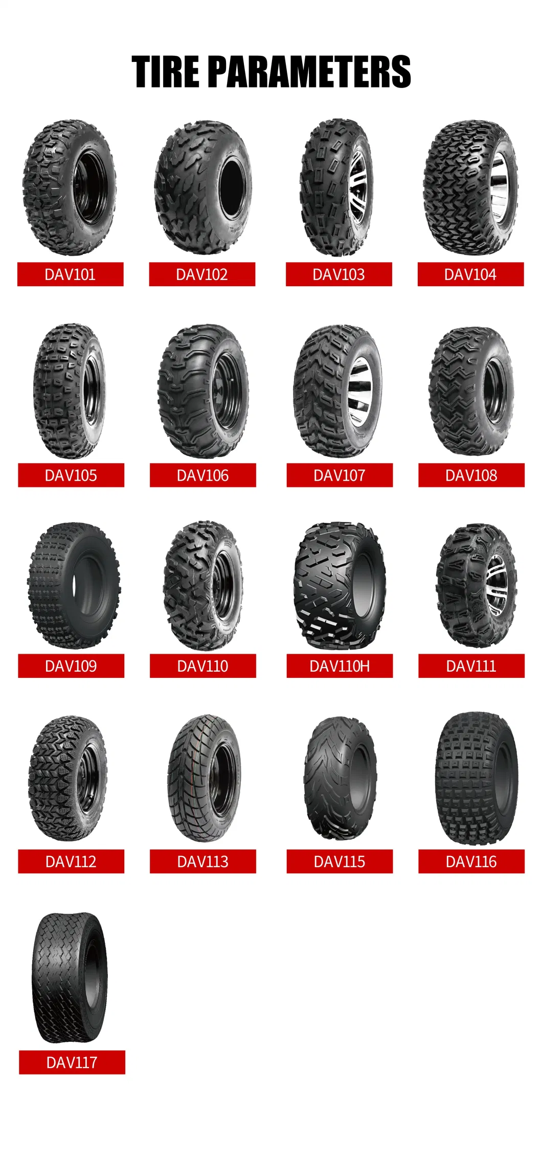 ATV Tire Wholesale Sports All Terrain 25X8-12 25X10-12 6pr/8pr