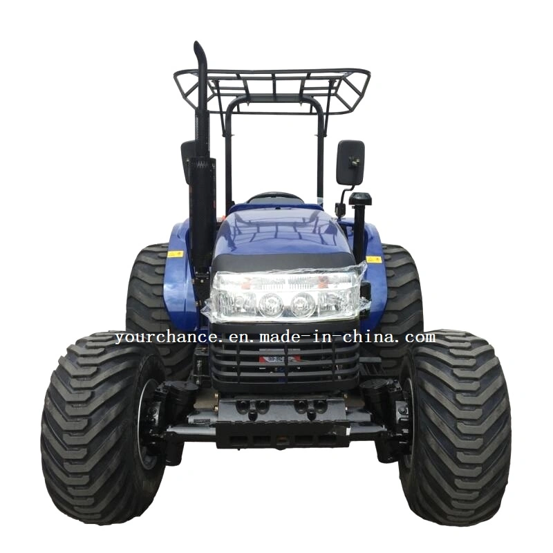 China Factory Supply Europe CE Certificate Dq554 55HP 4WD Agricultural Wheel Farm Garden Tractor with Durable Wide Industrial Tires