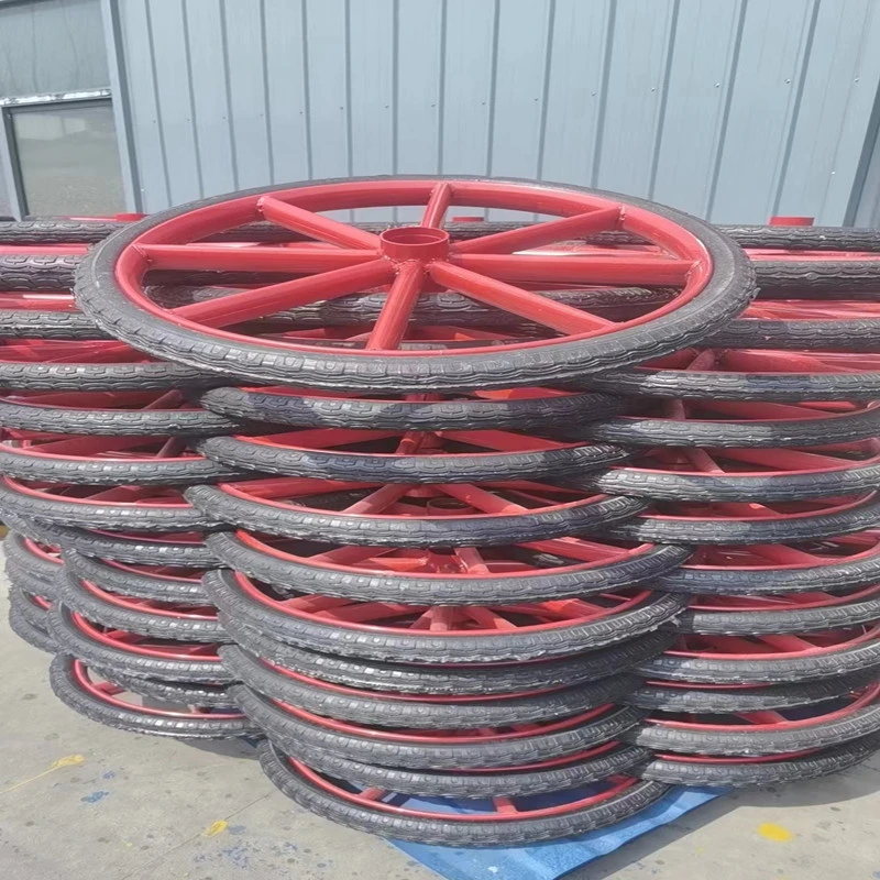 Hand Push Bucket Wheel Labor Car Sanitation Clean Plate Car Inflatable Solid Wheel Tire Ash Bucket Wheel Set Tire