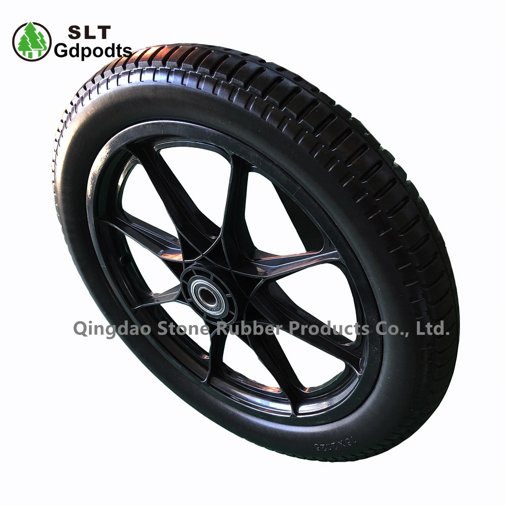 16&prime; Bicycle Trailer Wheels Flat Free Spoke Wheels for Tool Cart 16X2.125