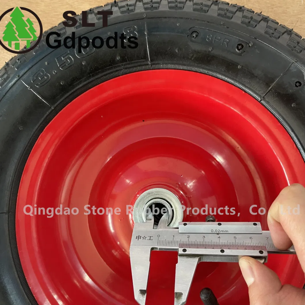4.00-8 Rubber Pneumatic Wheel with Spoke Color Rim