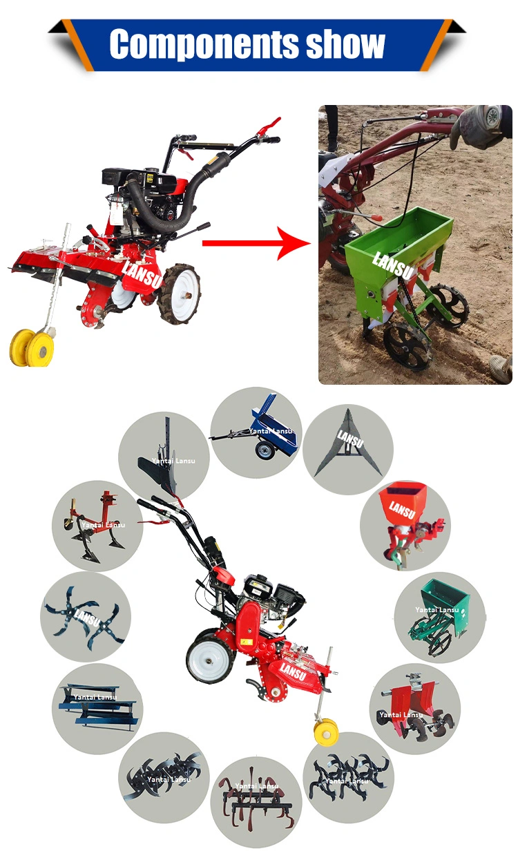 Mini Walking Tractor Tiller Cultivators Motor Cultivators Power Tillers Wheel for Farm