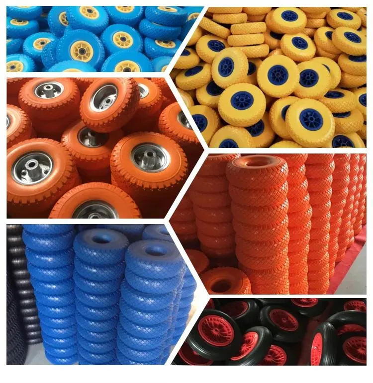 300-4 Solid Puncture Proof Flat Free Wheel PU Polyurethane Foam Tire