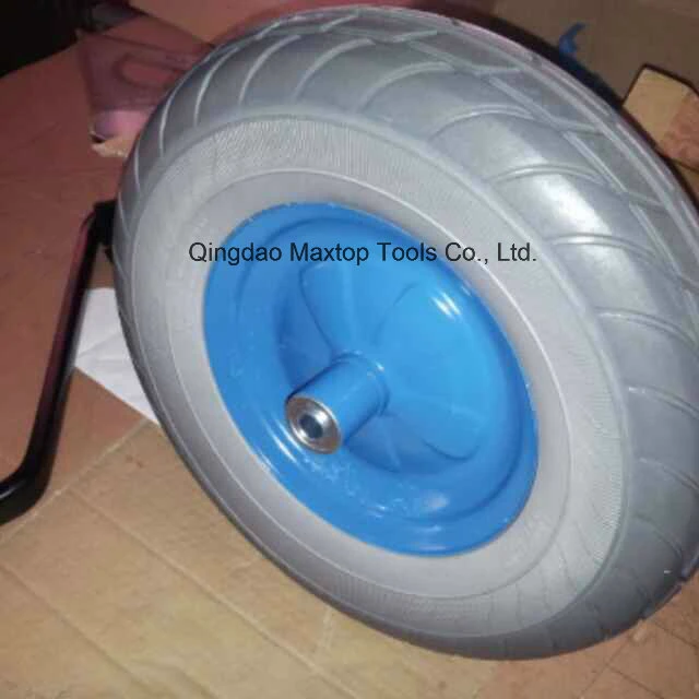 400-8 Flat Free PU Foam Wheel with Big Square Pattern