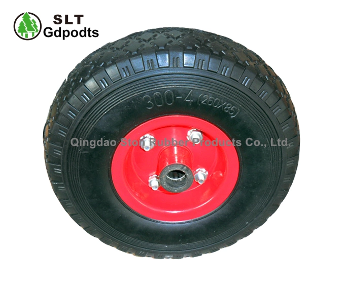 10&quot; 3.00-4 Heavy Duty Trolley Wheels Solid Rubber Wheel