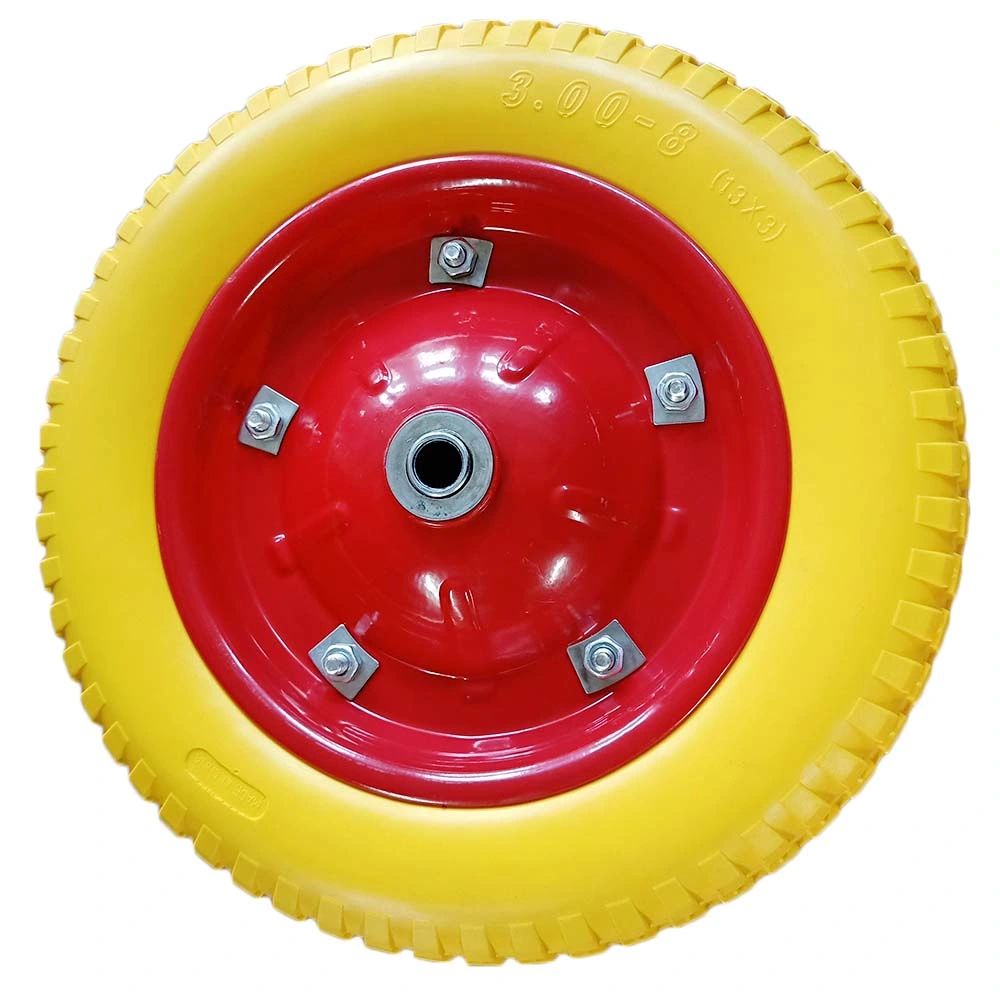 13X3 Tubeless PU Foam Wheel Wheelbarrow Wheel 3.00-8