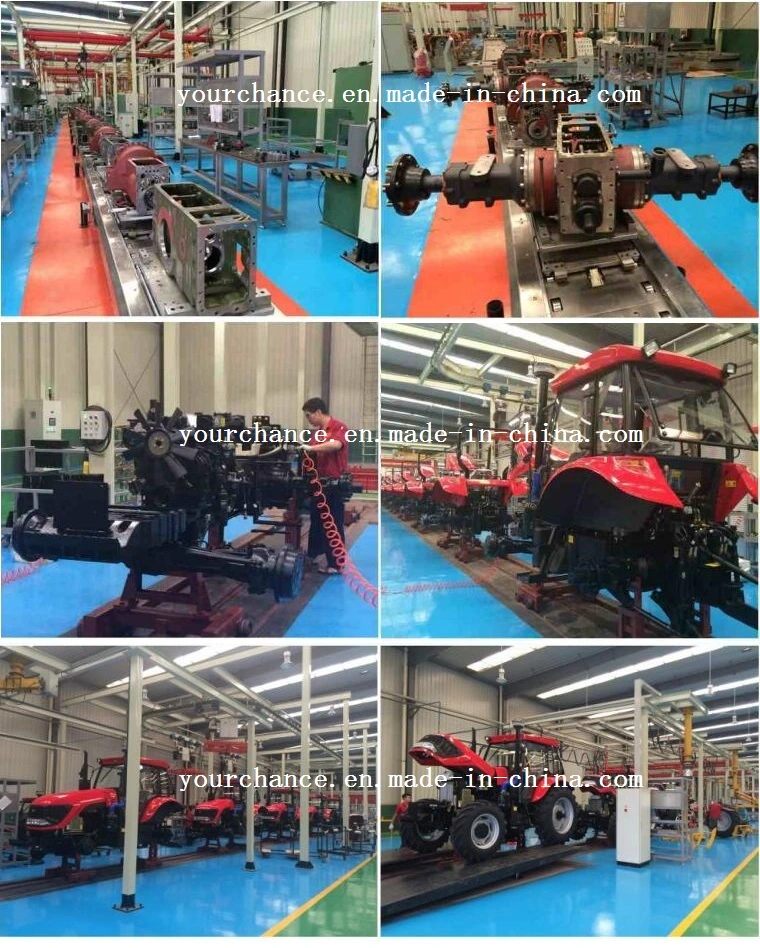 China Factory Supply Europe CE Certificate Dq554 55HP 4WD Agricultural Wheel Farm Garden Tractor with Durable Wide Industrial Tires