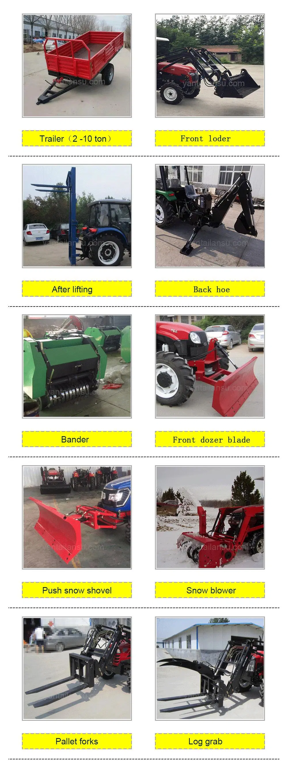 Cheap Factory Price Hot Sale Price Farm Agriculture Mini Wheel Tractors for Sale