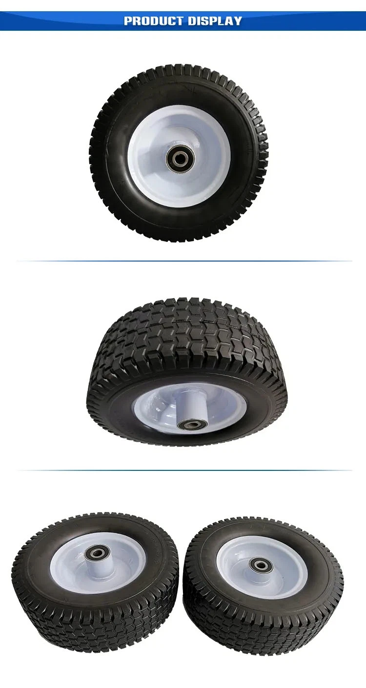 3.00-4 Solid Hand Trolley Flat Free Tire Wheel Sack Truck Tyre PU Tire Wheel Wagon Cart Push Cart Wheel