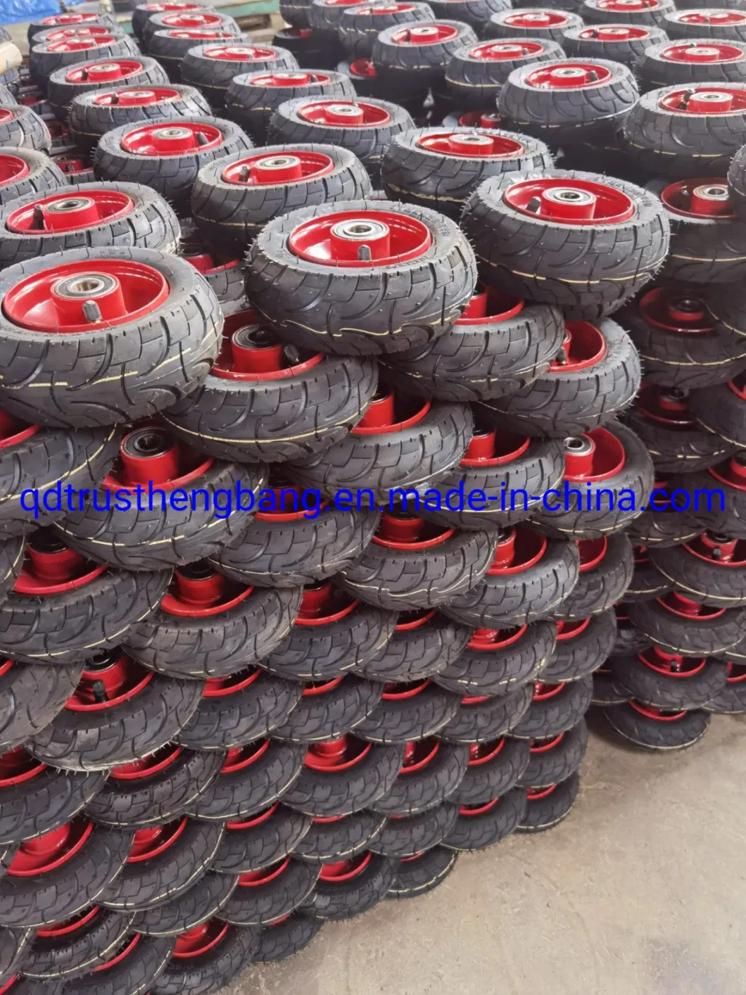 High Quanity Wheelbarrow Tires and Tubes 4.10/3.50-4 for Pneumatic Wheel with 4.10/3.50-4 Steel Rim, Tire and Tube