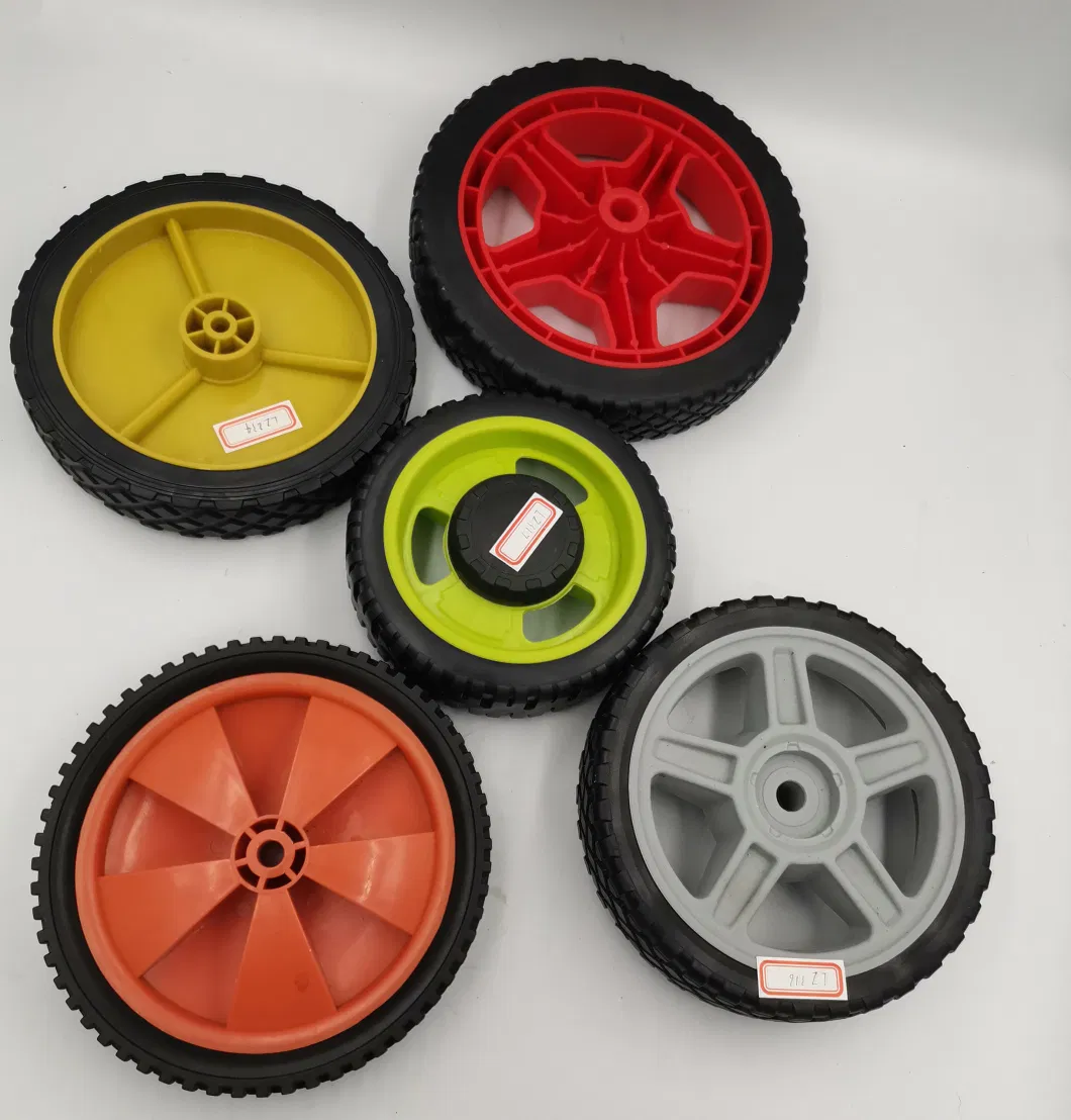 Plastic Products PVC Roller Lawn Mower Wheel Barrow Tyre