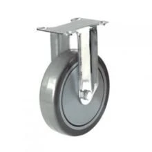 Industrial White PP Swivel Caster Wheelbarrow with Dust Ring Without Brake