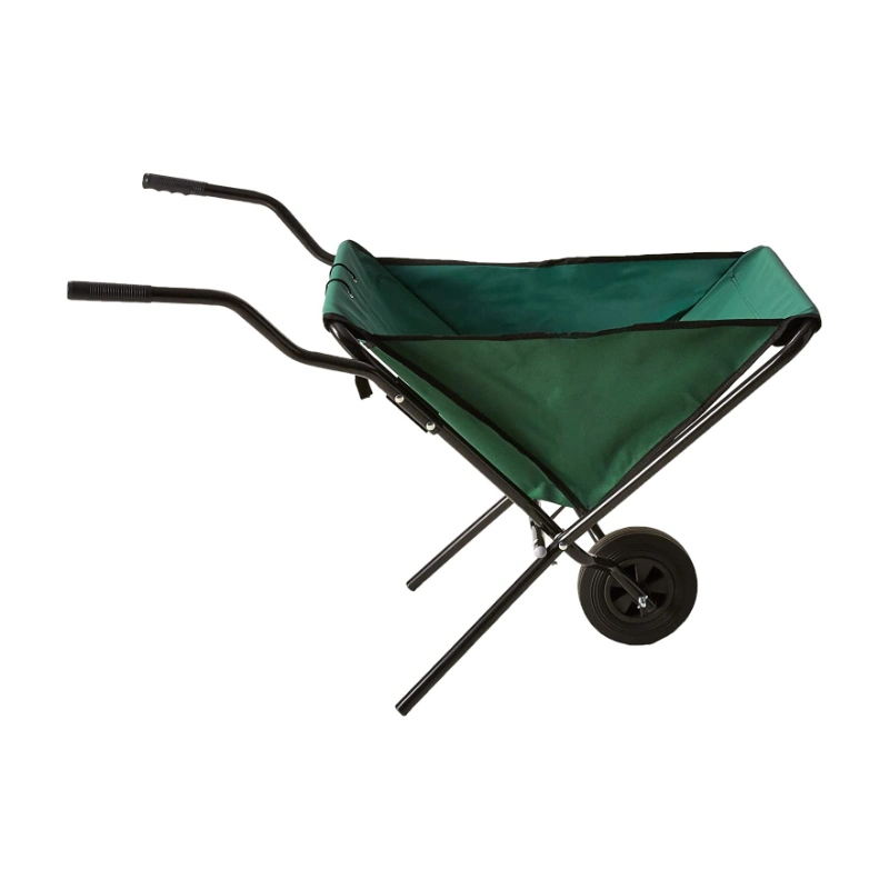 Folding Garden Wheelbarrow with Fabric Tray