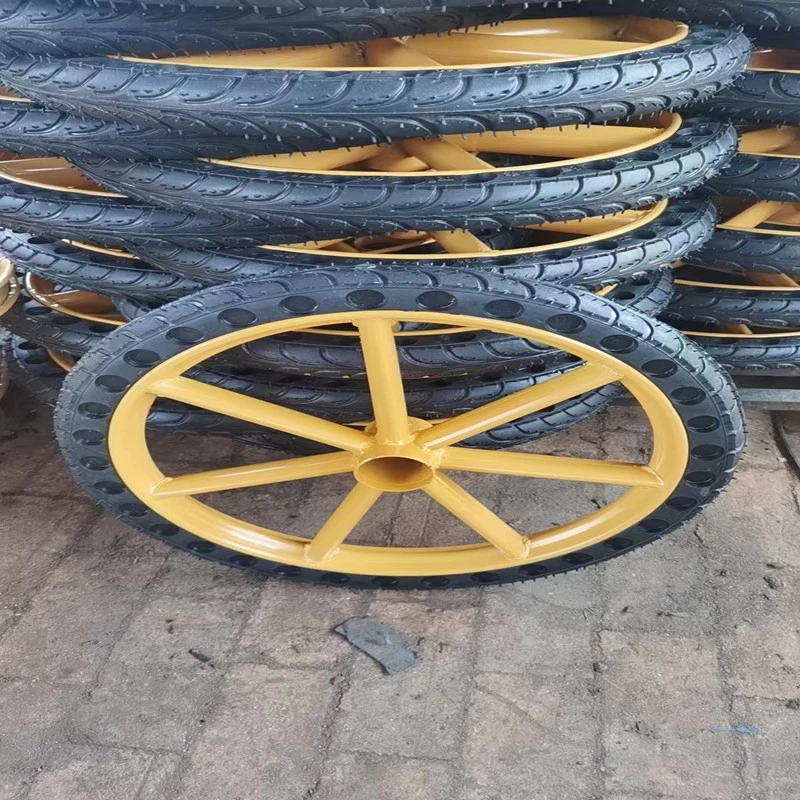 Hand Push Bucket Wheel Labor Car Sanitation Clean Plate Car Inflatable Solid Wheel Tire Ash Bucket Wheel Set Tire