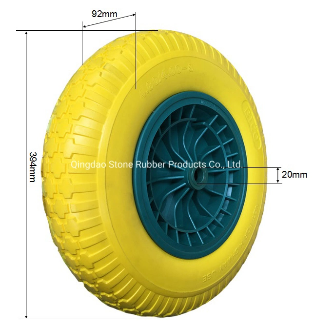 4.00-8 PU Wheel for Wheelbarrow with Plastic Rim for Europe Market