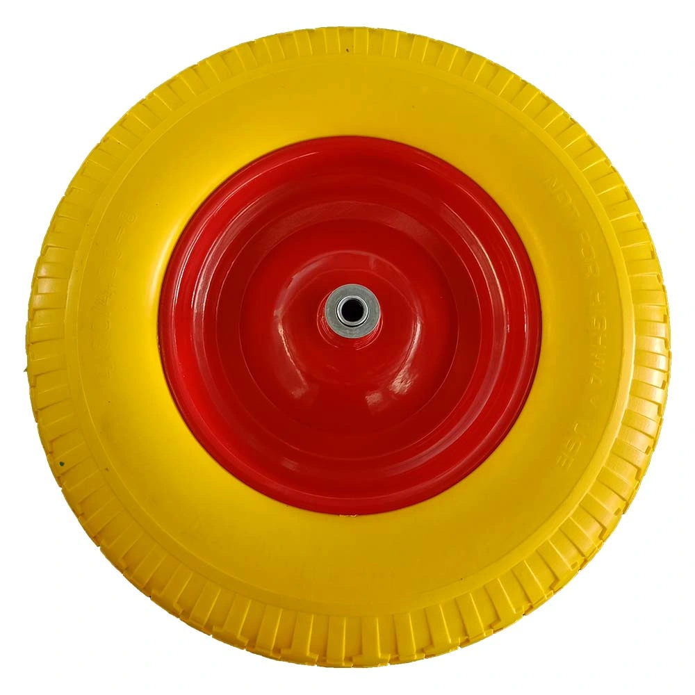 16 Inch Wheelbarrow Wheel PU Foam Flat Free Tire 4.00-8solid Wheel