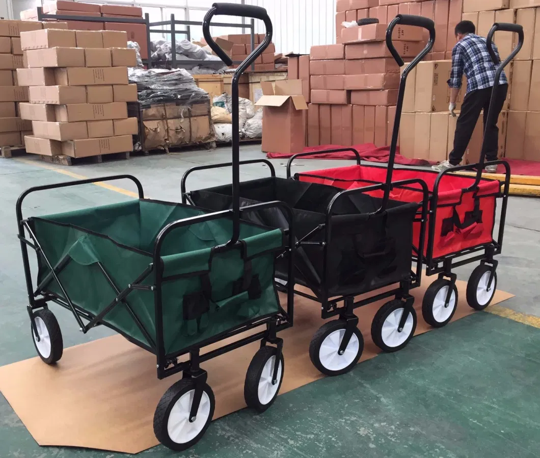 Heavy Duty Foldable Garden Trolley Folding Cart Wagon Truck Wheelbarrow