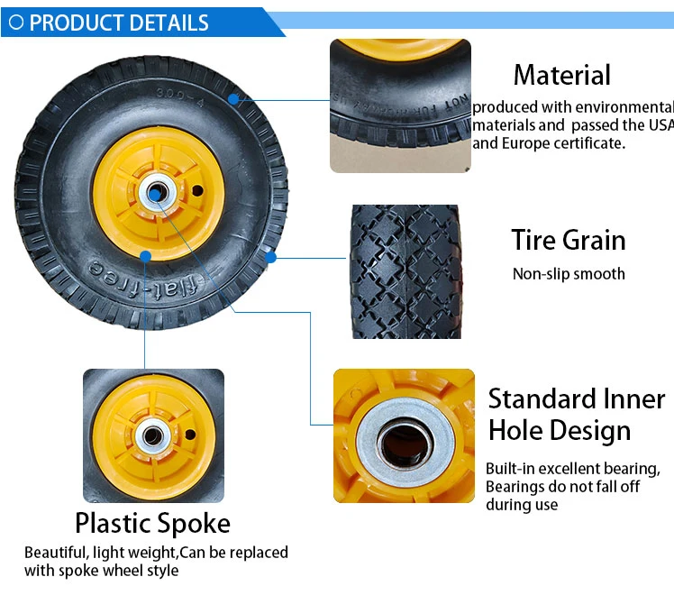 8&quot;10&quot;12&quot;14&quot;16&quot;Wheelbarrow Tire 10X2 Hand Trolley Wheels Tires &amp; Accessories PU Foam Wheel Tyre